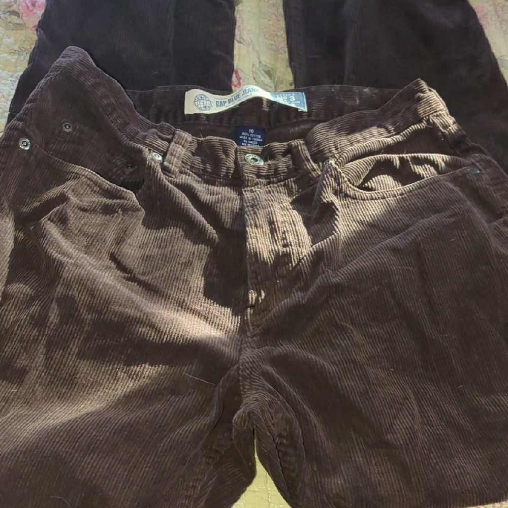 GAP 100% Cotton Chocolate Corduroy Trousers Classic Fit